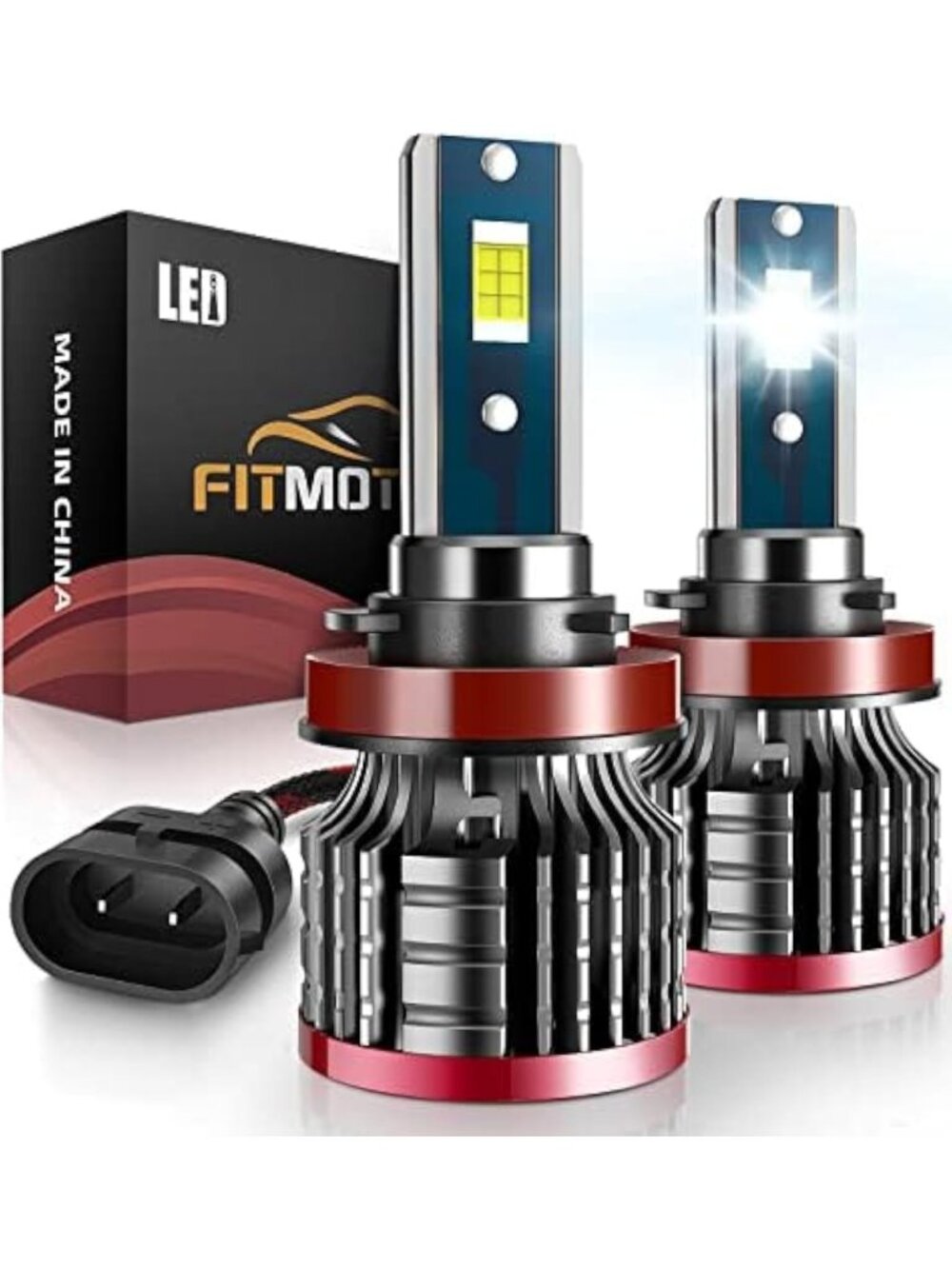 Bright 80W H11/H8/H9 Halogen Bulbs, 16000 Lumens, 6500K Cool White, Waterproof